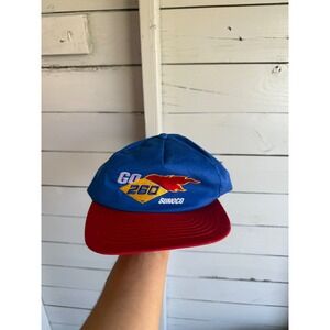 Vintage Sunoco Motorsports Go 260 Snapback Hat Blue Red Racing Cap